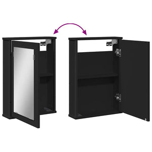 Schwarzer Bad-Spiegelschrank 42x60 cm