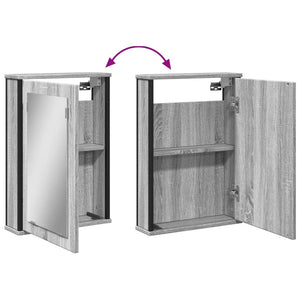 Bad Spiegelschrank Grau Sonoma 42x60 cm