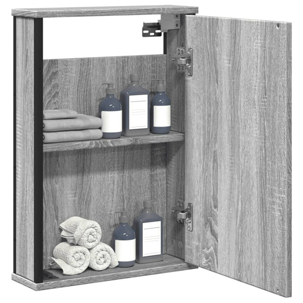 Bad Spiegelschrank Grau Sonoma 42x60 cm