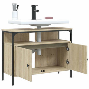 Waschbeckenunterschrank Sonoma-Eiche 80 cm