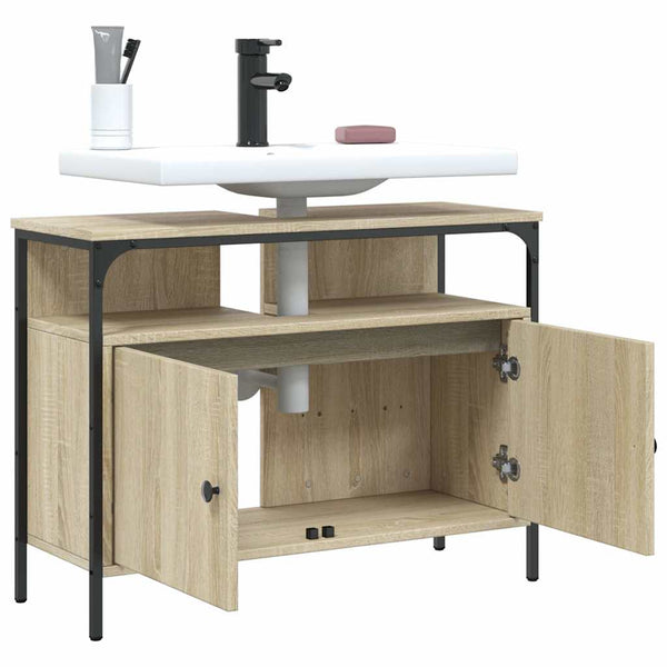 Waschbeckenunterschrank Sonoma-Eiche 80 cm