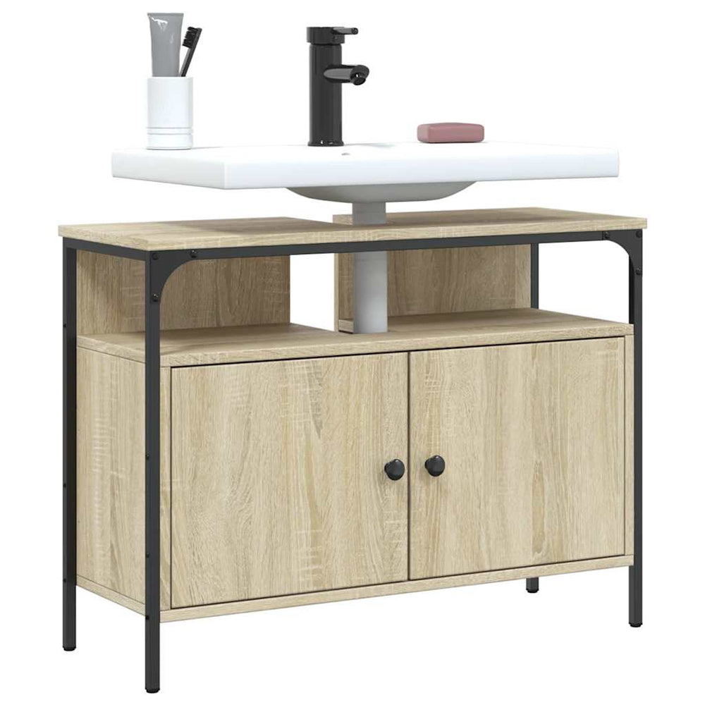Waschbeckenunterschrank Sonoma-Eiche 80 cm