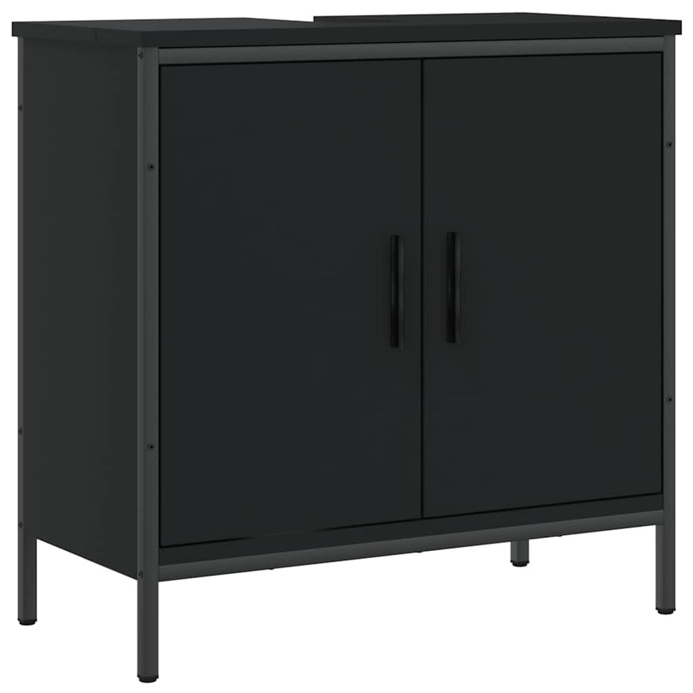 Schwarzer Waschbeckenunterschrank 60 cm