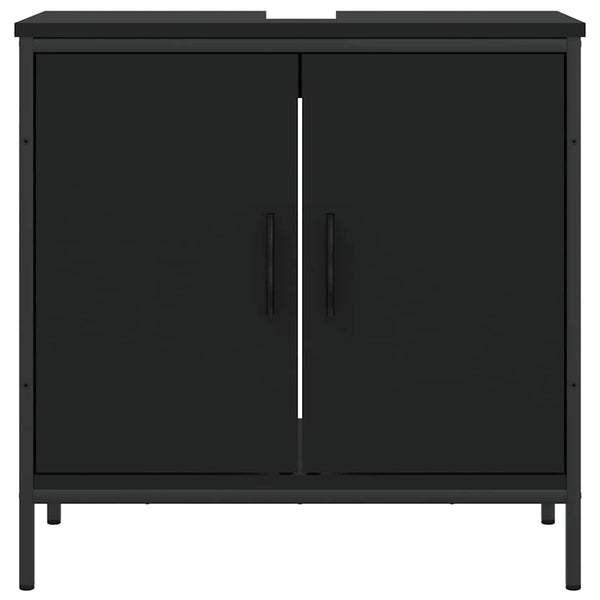 Schwarzer Waschbeckenunterschrank 60 cm