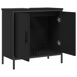 Schwarzer Waschbeckenunterschrank 60 cm