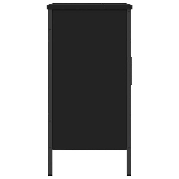 Schwarzer Waschbeckenunterschrank 60 cm