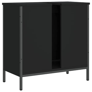 Schwarzer Waschbeckenunterschrank 60 cm
