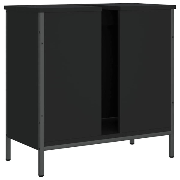 Schwarzer Waschbeckenunterschrank 60 cm