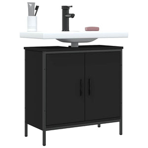 Schwarzer Waschbeckenunterschrank 60 cm