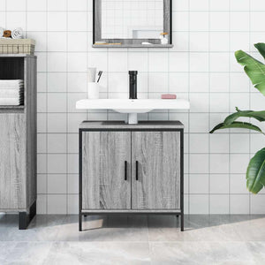 Waschbeckenunterschrank Grau Sonoma 60 cm
