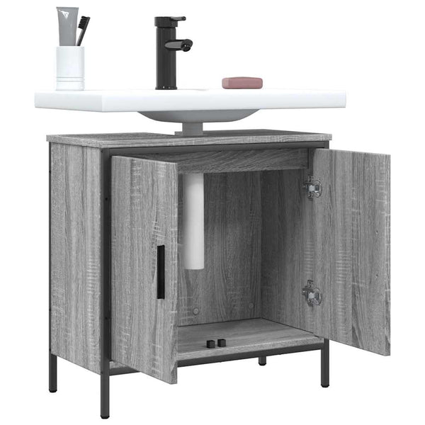 Waschbeckenunterschrank Grau Sonoma 60 cm