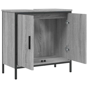 Waschbeckenunterschrank Grau Sonoma 60 cm
