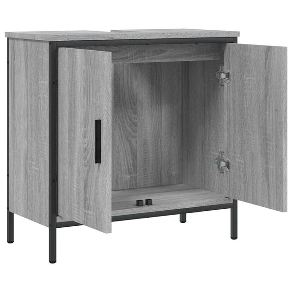 Waschbeckenunterschrank Grau Sonoma 60 cm