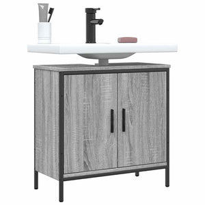Waschbeckenunterschrank Grau Sonoma 60 cm