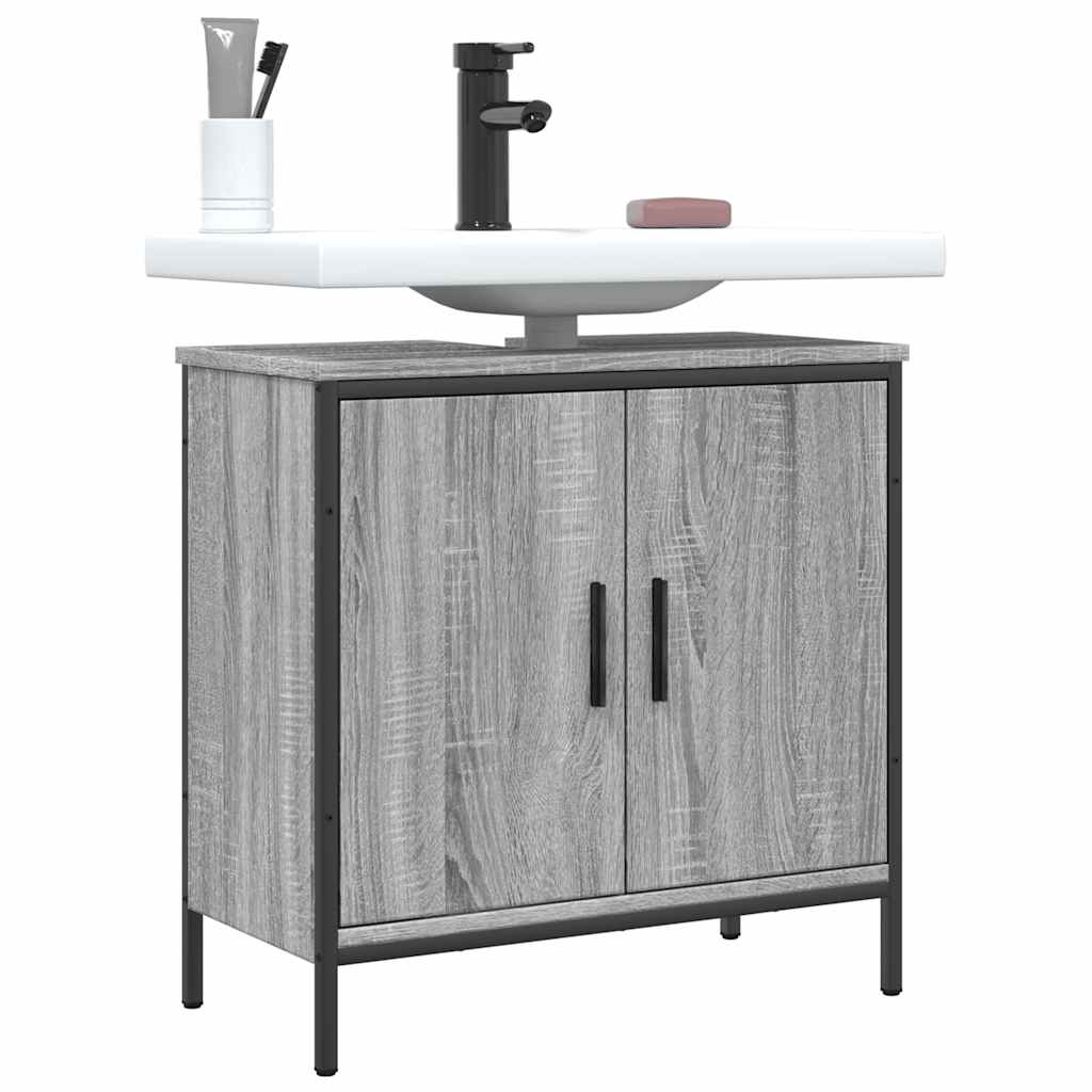 Waschbeckenunterschrank Grau Sonoma 60 cm