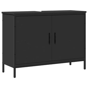 Waschbeckenunterschrank Schwarz 80x60 cm