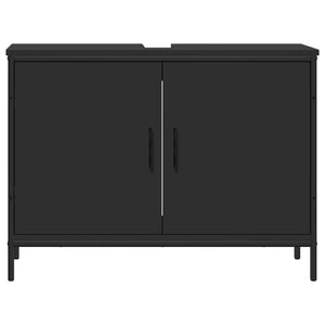 Waschbeckenunterschrank Schwarz 80x60 cm