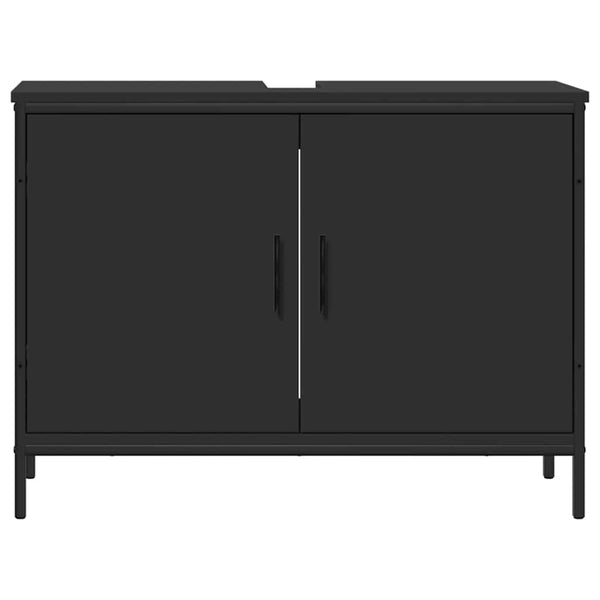 Waschbeckenunterschrank Schwarz 80x60 cm