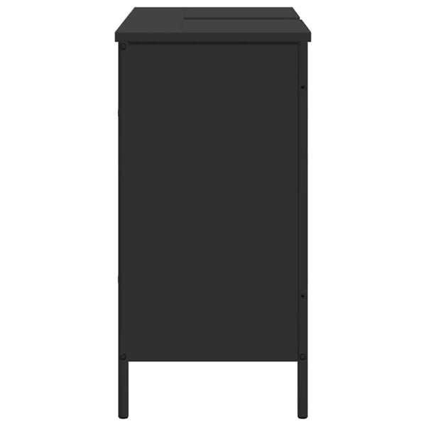 Waschbeckenunterschrank Schwarz 80x60 cm