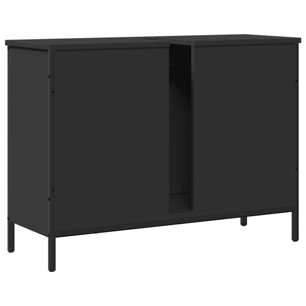 Waschbeckenunterschrank Schwarz 80x60 cm