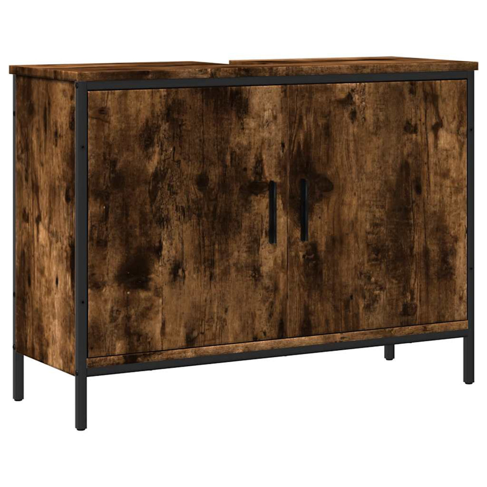Waschbeckenunterschrank Räuchereiche 80 cm