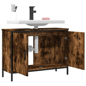 Waschbeckenunterschrank Räuchereiche 80 cm
