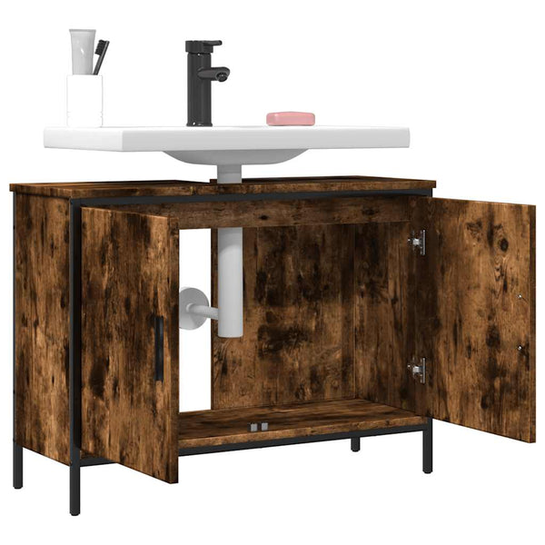 Waschbeckenunterschrank Räuchereiche 80 cm