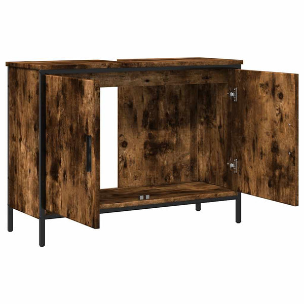 Waschbeckenunterschrank Räuchereiche 80 cm