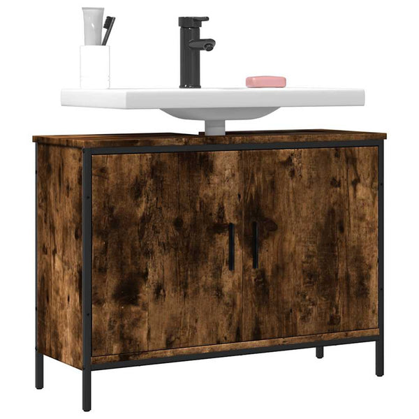 Waschbeckenunterschrank Räuchereiche 80 cm