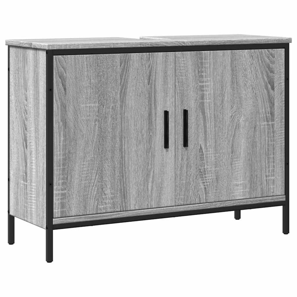 Waschbeckenunterschrank Grau Sonoma 80 cm