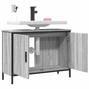 Waschbeckenunterschrank Grau Sonoma 80 cm