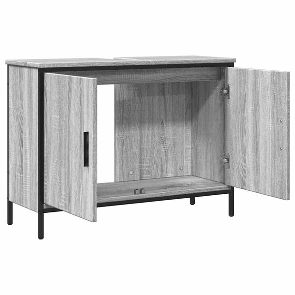 Waschbeckenunterschrank Grau Sonoma 80 cm