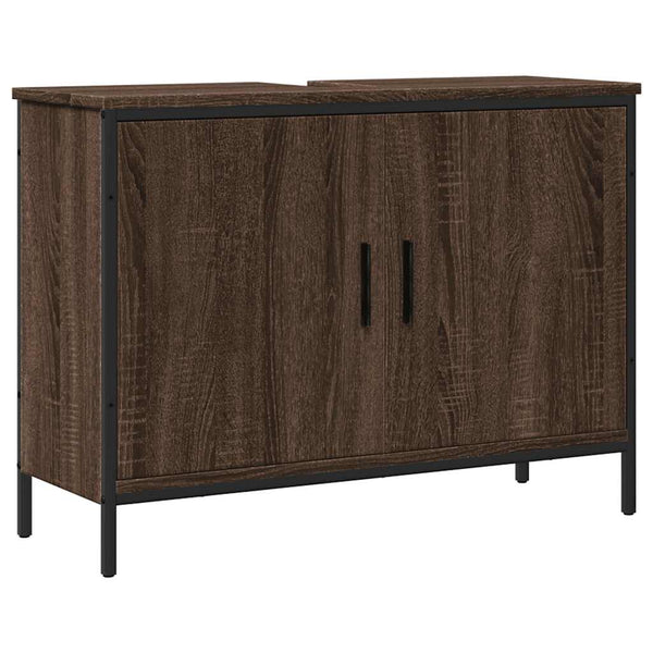 Waschbeckenunterschrank Braun Eiche 80 cm