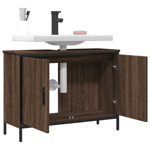 Waschbeckenunterschrank Braun Eiche 80 cm