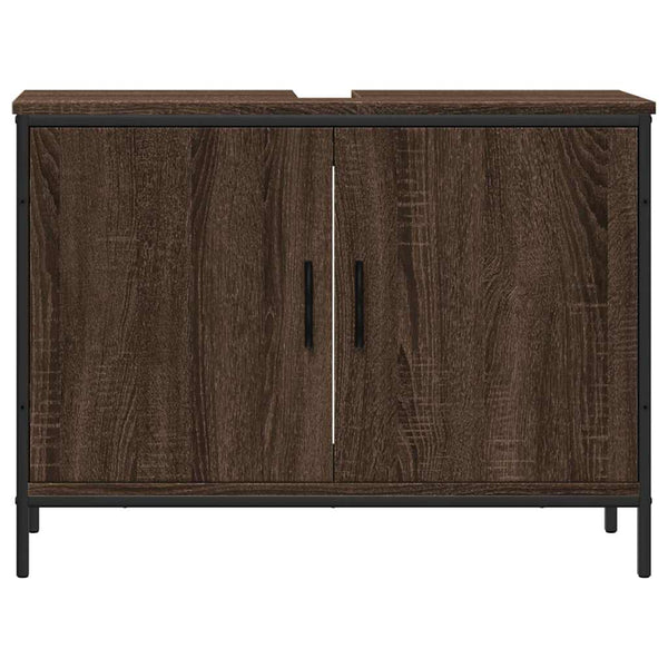 Waschbeckenunterschrank Braun Eiche 80 cm