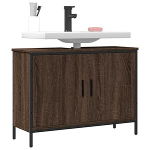 Waschbeckenunterschrank Braun Eiche 80 cm