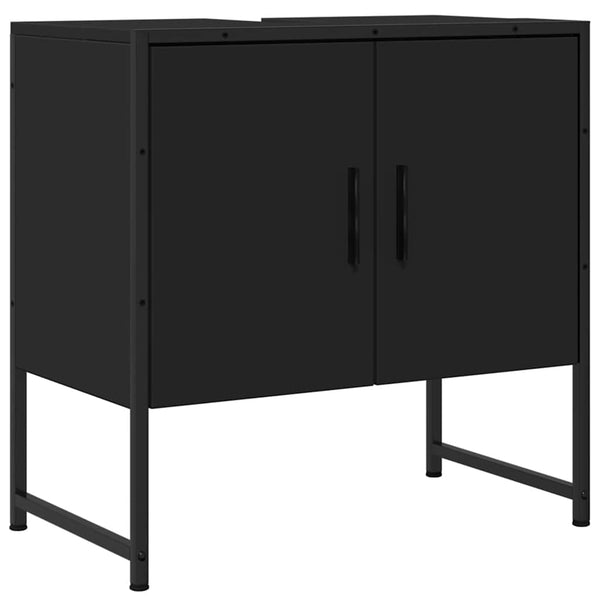 Schwarzer Waschbeckenunterschrank 60 cm