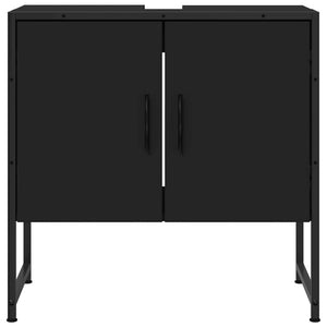 Schwarzer Waschbeckenunterschrank 60 cm