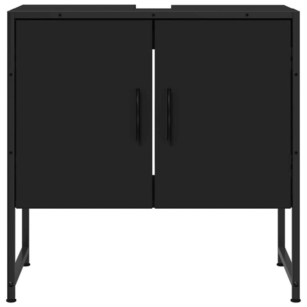 Schwarzer Waschbeckenunterschrank 60 cm