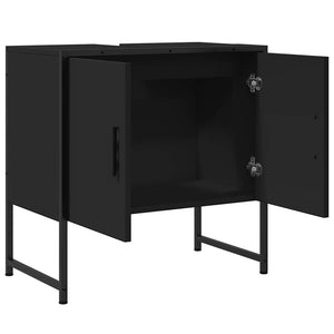 Schwarzer Waschbeckenunterschrank 60 cm