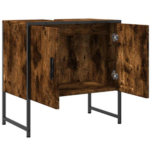 Waschbeckenunterschrank Räuchereiche 60 cm