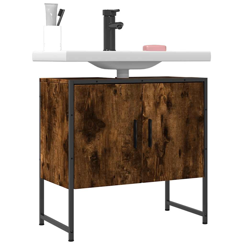 Waschbeckenunterschrank Räuchereiche 60 cm