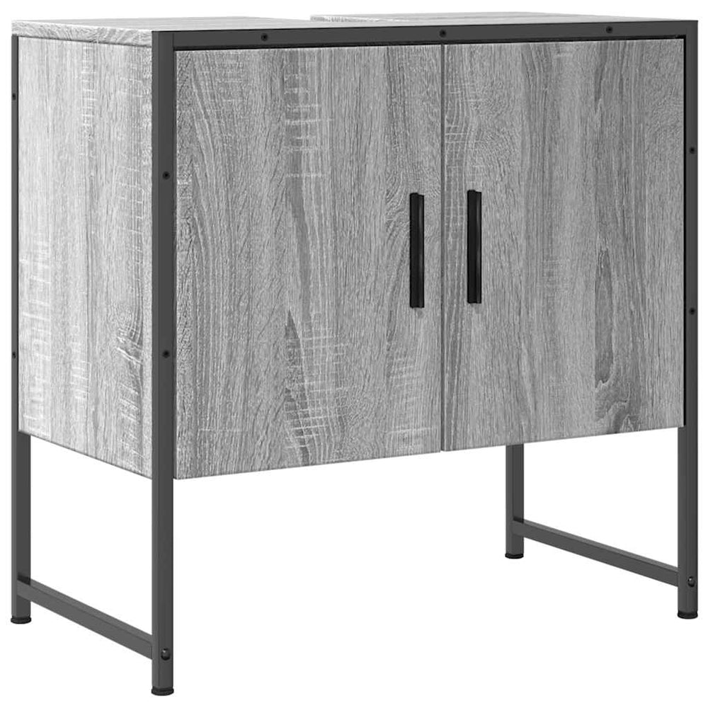 Waschbeckenunterschrank Grau Sonoma 60 cm
