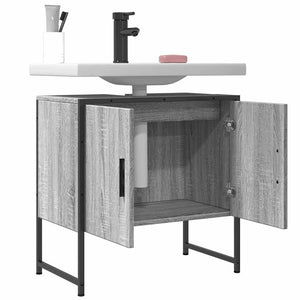 Waschbeckenunterschrank Grau Sonoma 60 cm