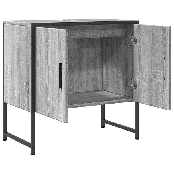 Waschbeckenunterschrank Grau Sonoma 60 cm