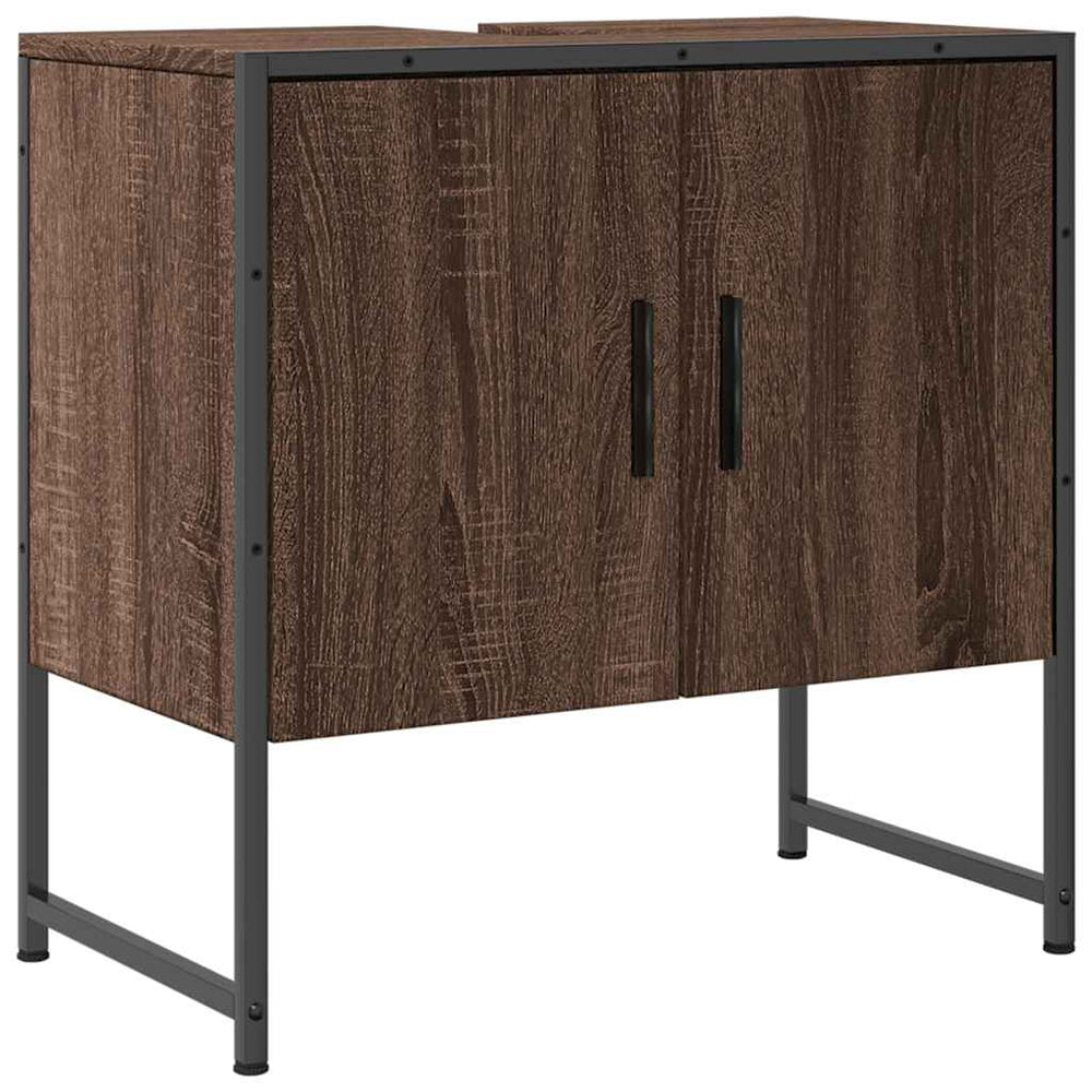 Waschbeckenunterschrank Braun Eichen-Optik 60 cm