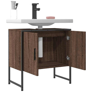 Waschbeckenunterschrank Braun Eichen-Optik 60 cm