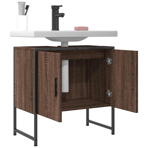 Waschbeckenunterschrank Braun Eichen-Optik 60 cm
