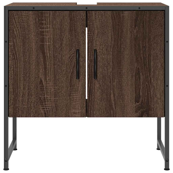 Waschbeckenunterschrank Braun Eichen-Optik 60 cm