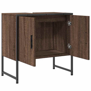 Waschbeckenunterschrank Braun Eichen-Optik 60 cm